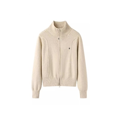 韩系立领针织开衫女2025新款