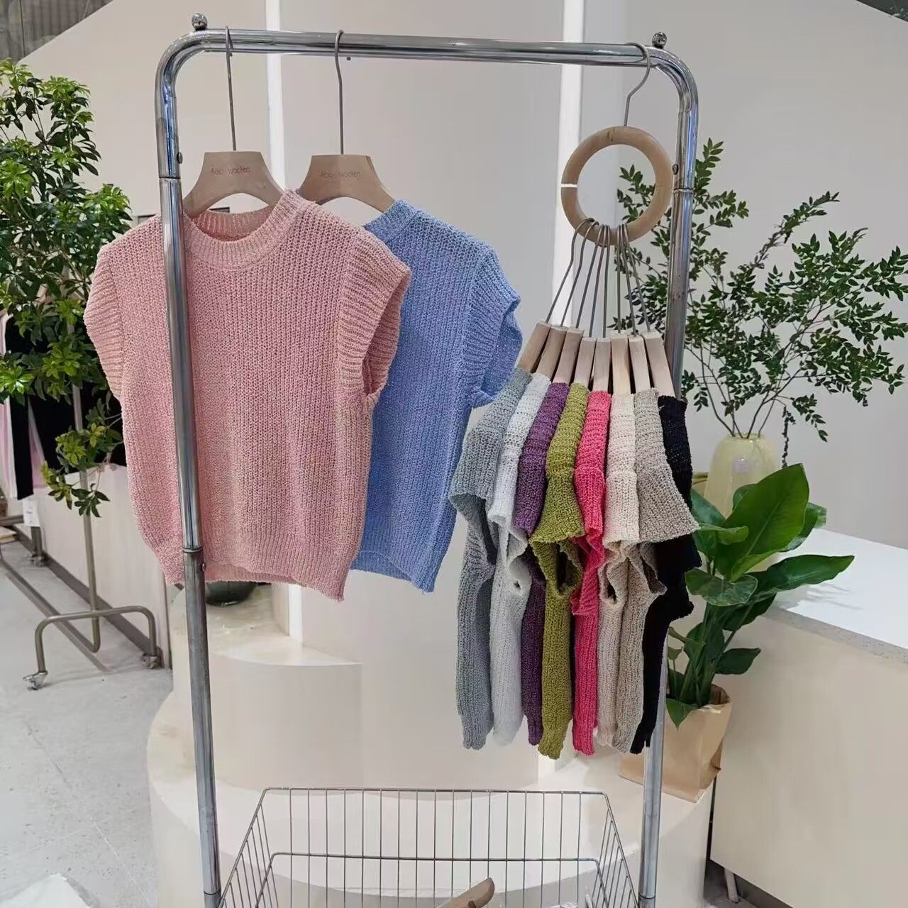 the lemon薄款镂空短袖针织衫女2023年春夏新款法式奶系温柔上衣