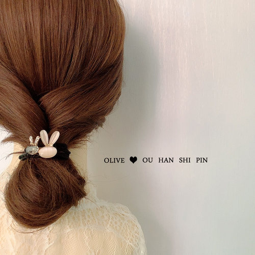 镶钻兔子东大门甜美风发绳发圈