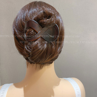 ins气质8字形发夹后脑勺抓夹时尚 豹纹波点发卡高档磨砂盘发鲨鱼夹