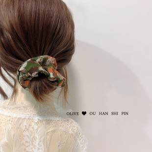 日系布艺发圈大肠圈简约时尚 气质发饰外出绑马尾头绳无痕发绳皮筋