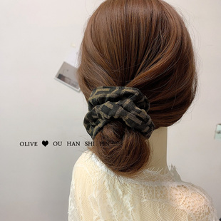 冷淡风发圈大肠圈韩国时尚 发饰2020发绳简约布艺丸子头头绳女皮筋
