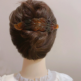 后脑勺盘发抓夹女高级感发夹网红气质发卡一字夹子顶夹鸭嘴夹发饰