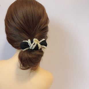 韩式 发绳小香风粗头绳米粒珍珠蝴蝶结发圈网红简约大牌范扎发皮套