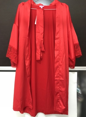 6IXTY8IGHT 68 女士家居服新款大红色秋冬日式系带宽松女睡衣浴袍