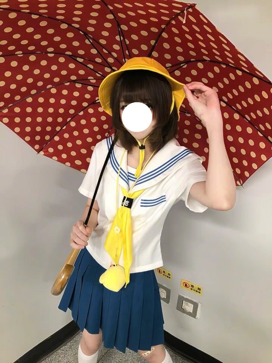 原创女夏季日系Jk水手服制服套装海军百褶裙短袖学院蓝三本蓝短裙