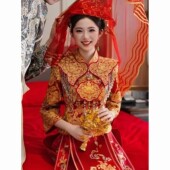 婚服结婚嫁衣出阁服敬酒服出嫁服 新娘中式 重工大码 秀禾服2025新款