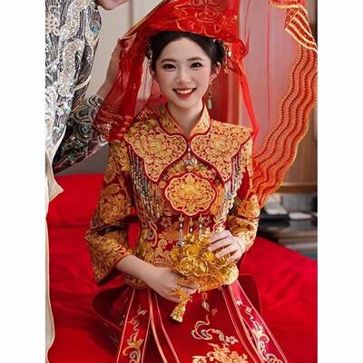 重工大码秀禾服2025新款新娘中式婚服结婚嫁衣出阁服敬酒服出嫁服