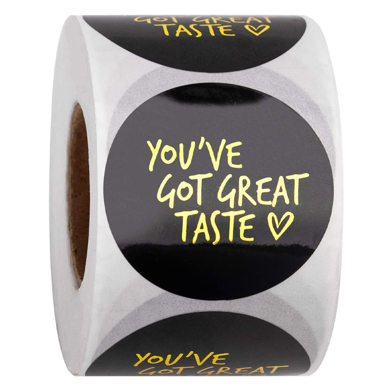 黑色烫金感谢贴纸礼物包装装饰