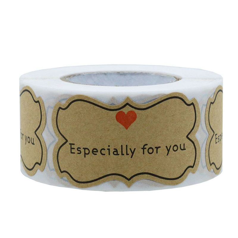 250/卷牛皮纸贴纸贴节日礼物