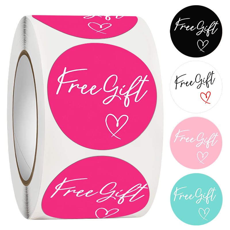 500张/卷5种颜色感谢赠品贴纸