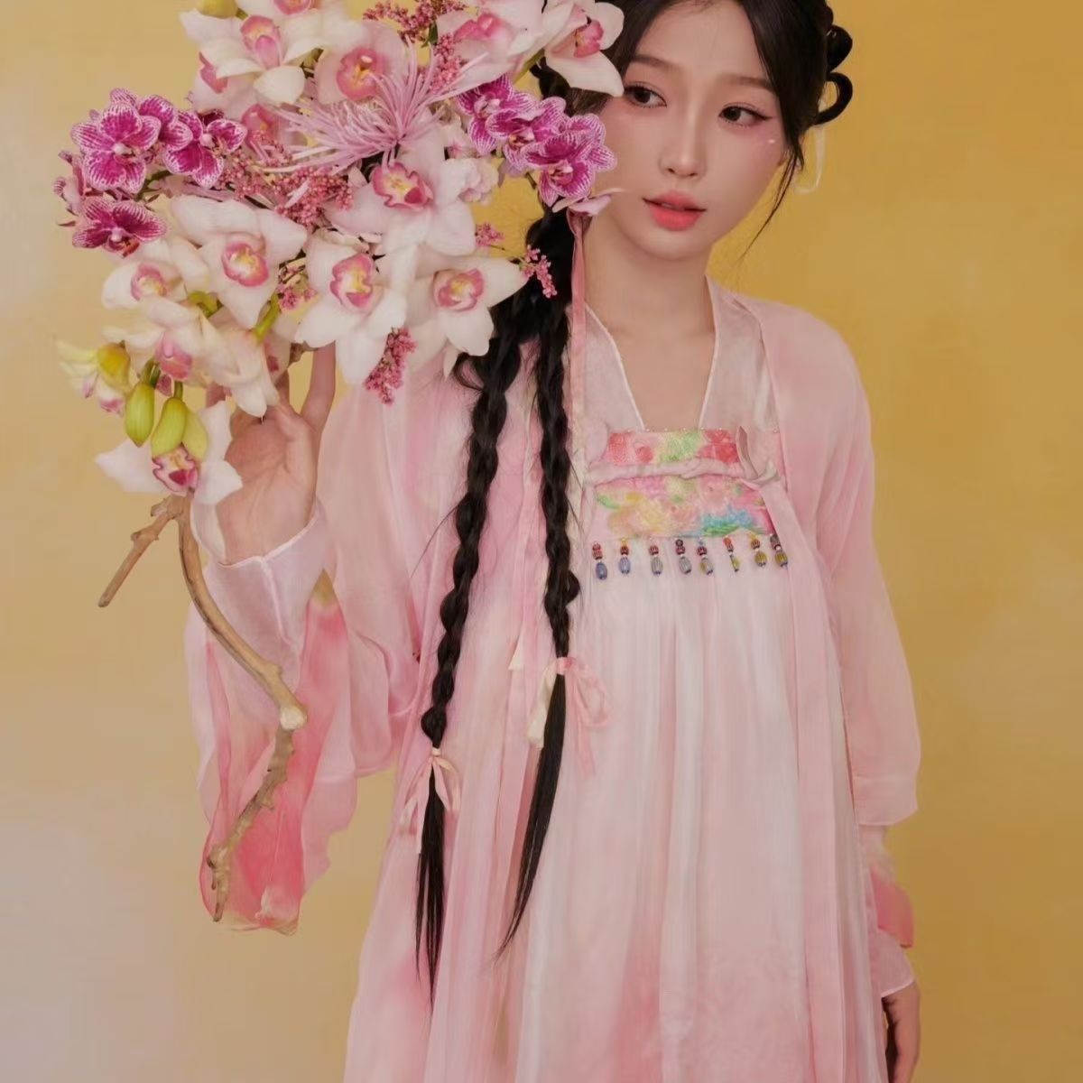 復刻永夜星河虞書欣凌妙妙同款漢服唐日常齊胸襦裙?jié)h服