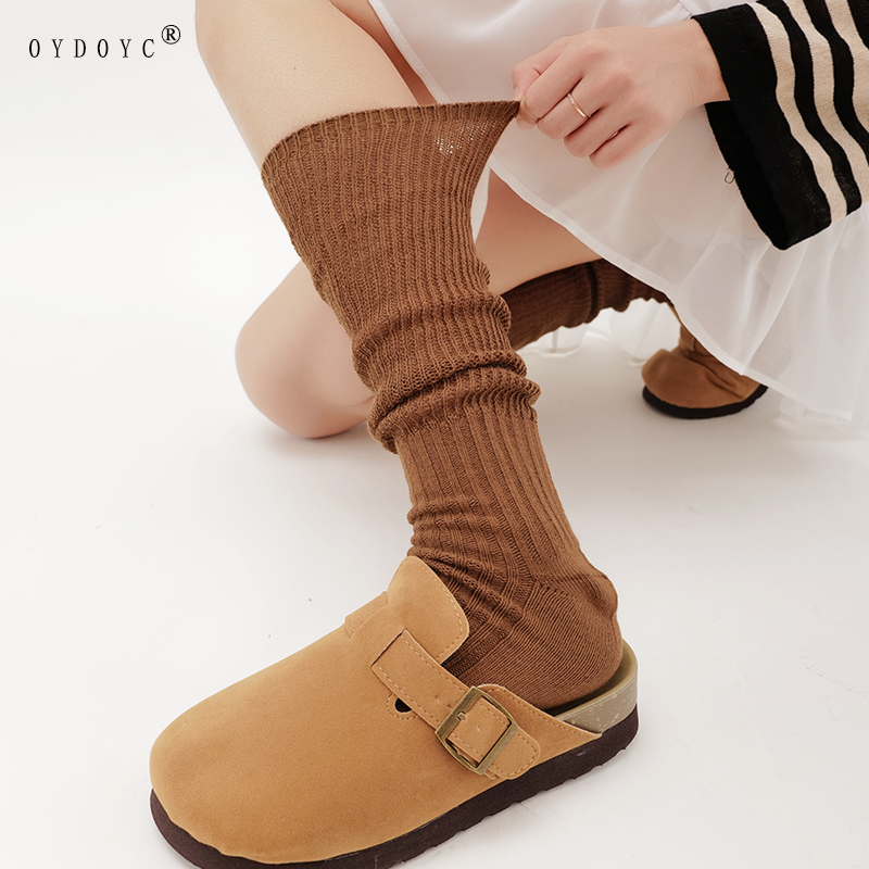 OYDOYC 春夏堆积长筒袜小腿袜女日系百搭单鞋堆堆袜jk高筒袜长袜