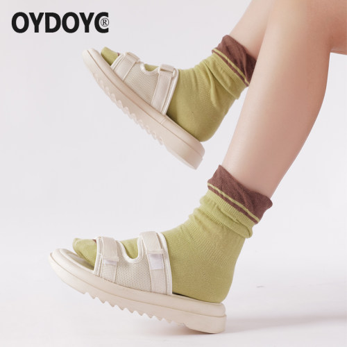 OYDOYC堆堆袜子女款拼接撞色