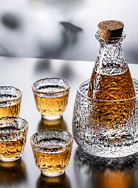 日式玻璃小酒杯套装清酒杯酒壶喝酒果酒杯白酒家用分酒器酒具礼盒