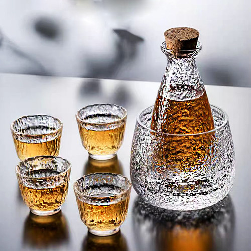 日式玻璃清酒壶酒杯套装