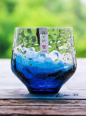 日本八千代窖金箔星空杯日式玻璃星辰水杯威士忌高颜值创意清酒杯
