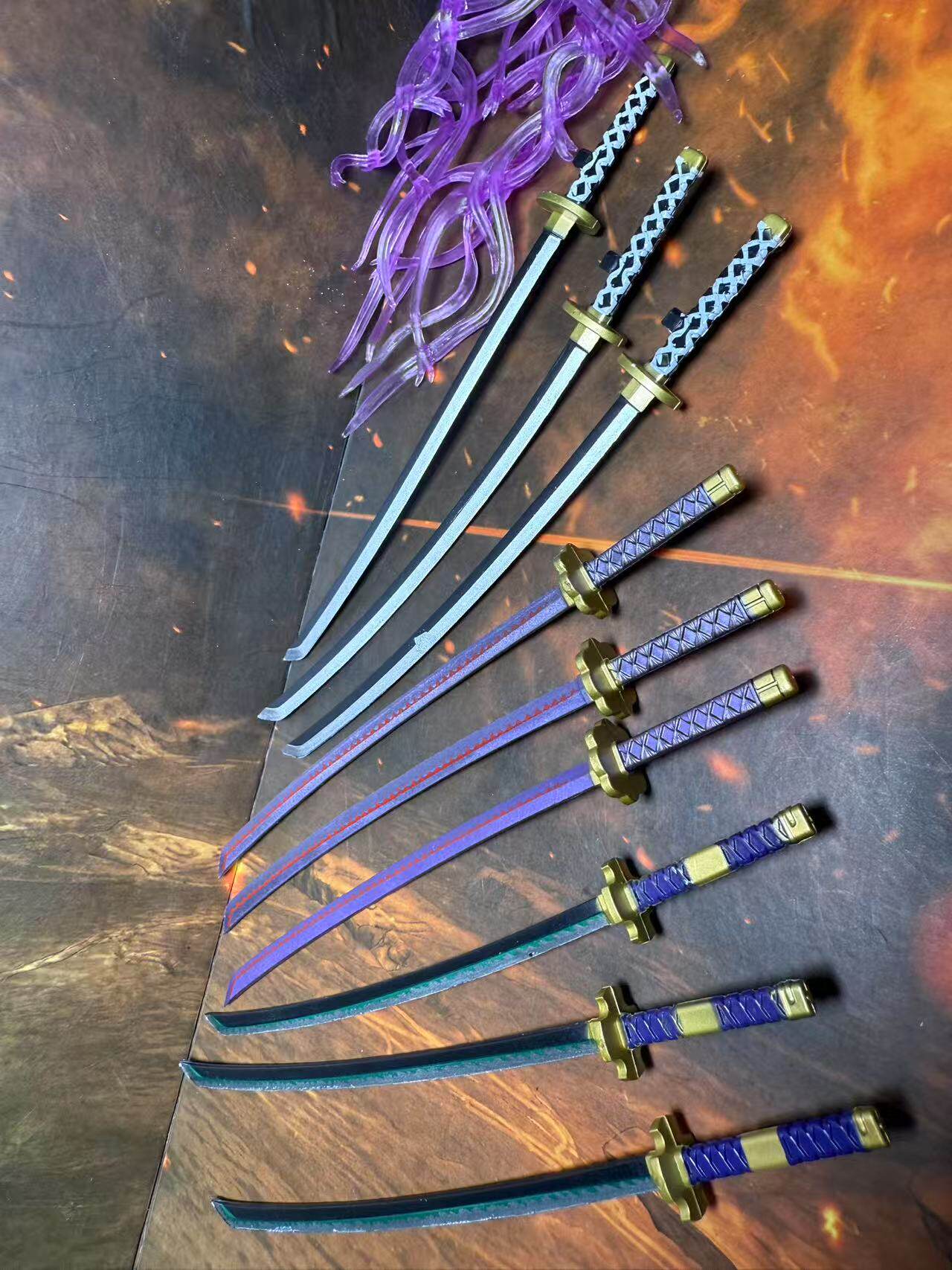 海贼王手办周边武器 索隆刀 适配各类人偶兵人手办武器配件有弯曲