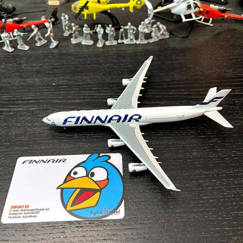 1：400比例合金飞机空客A340-300客机芬兰航空愤怒小鸟礼品级藏品