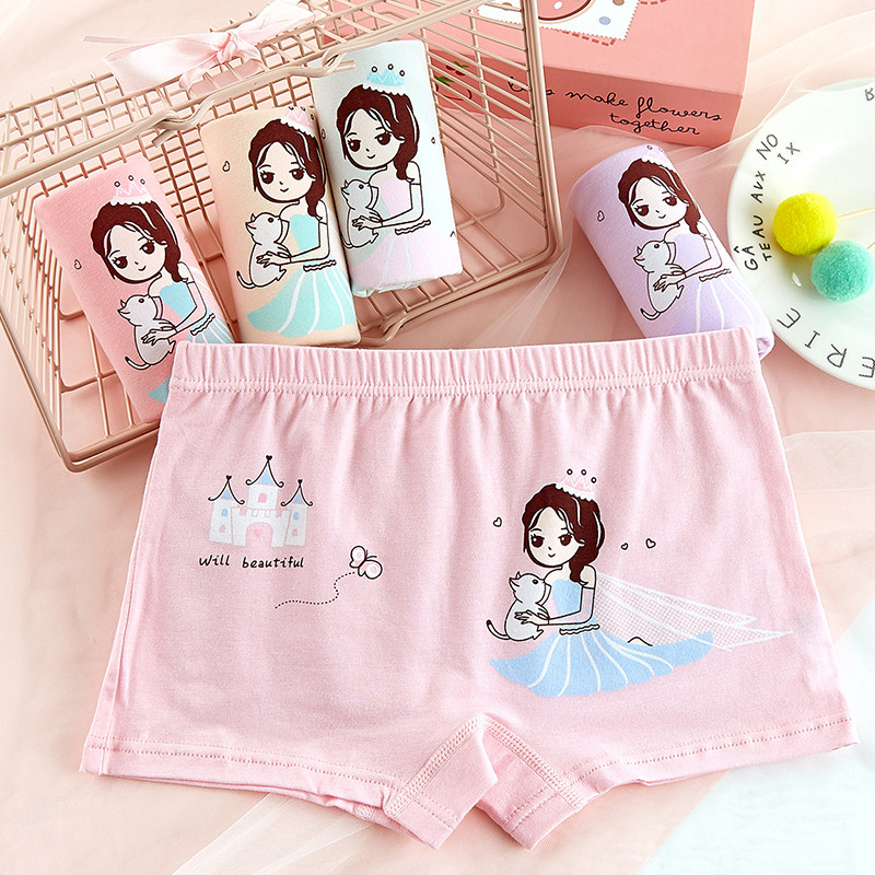 女童内裤纯棉中大童10-11-12-15岁女孩全棉平角儿童初中学生底裤