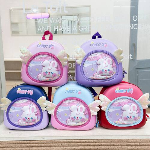 Cute Rabbit Wings Girls Backpack 3‑6Y Kindergarten Bag