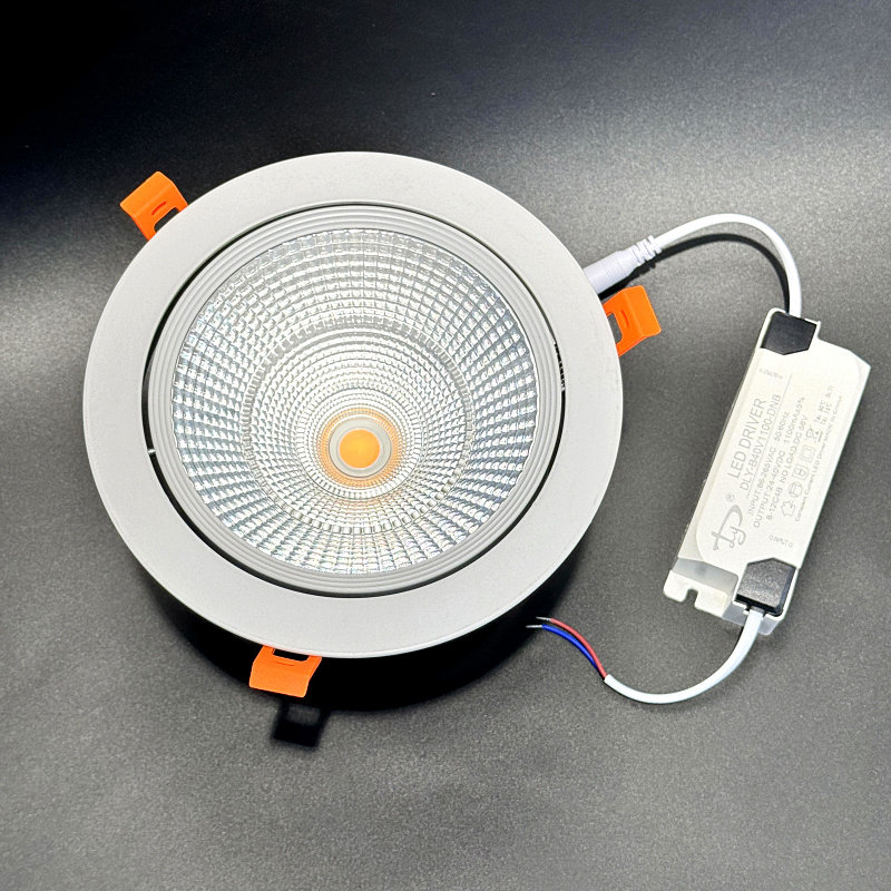 高空射灯LED50W白光嵌入式灯具