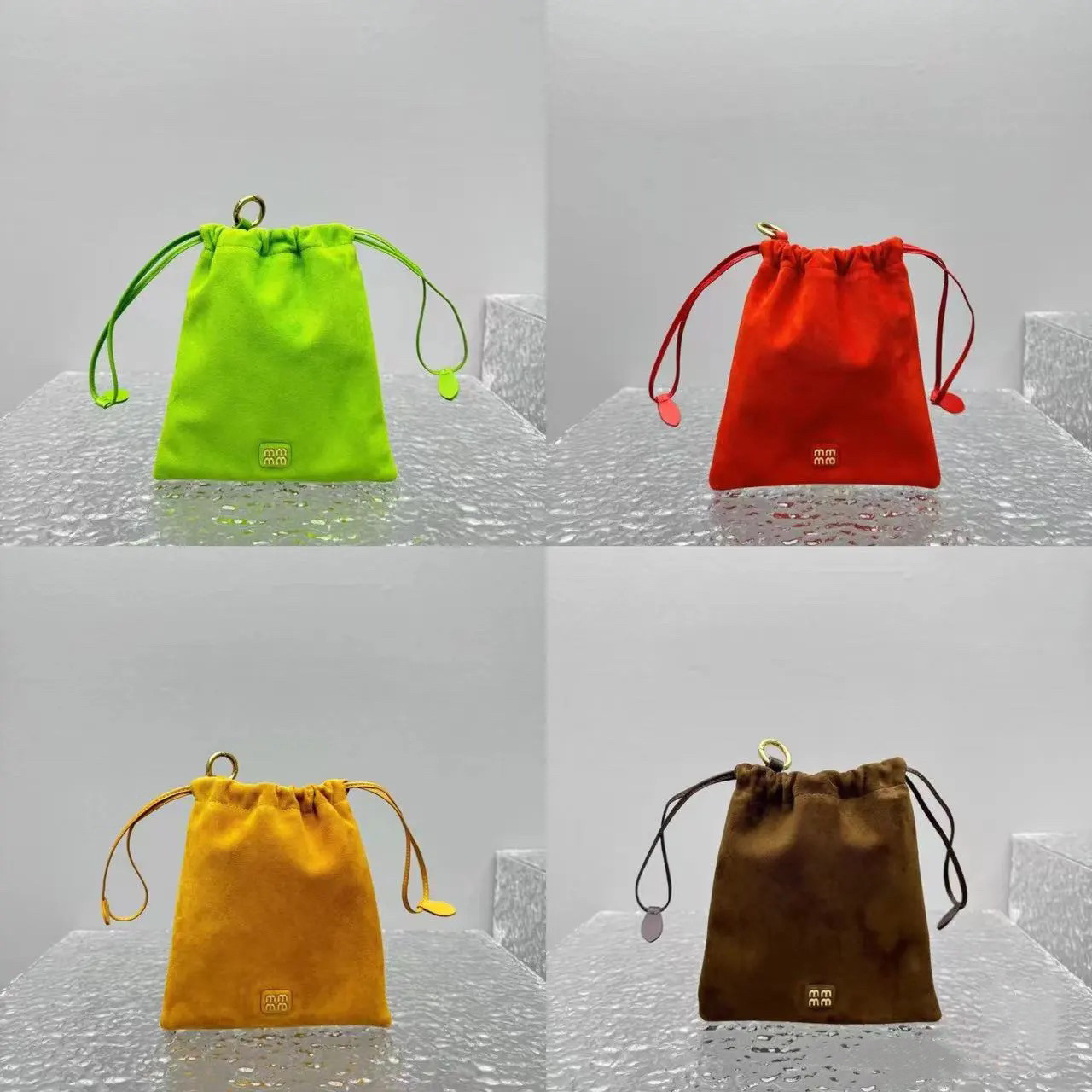 24秋冬新款迷你抽绳收纳袋化妆包小挂包福袋绒面手提袋真皮现货,箱包皮具/热销女包/男包,手拿包,淘宝优惠券,粉丝福利购,淘宝优惠卷