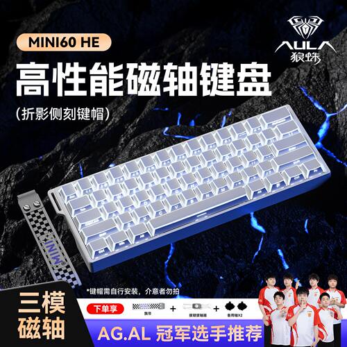 质保两年-狼蛛三模磁轴机械键盘
