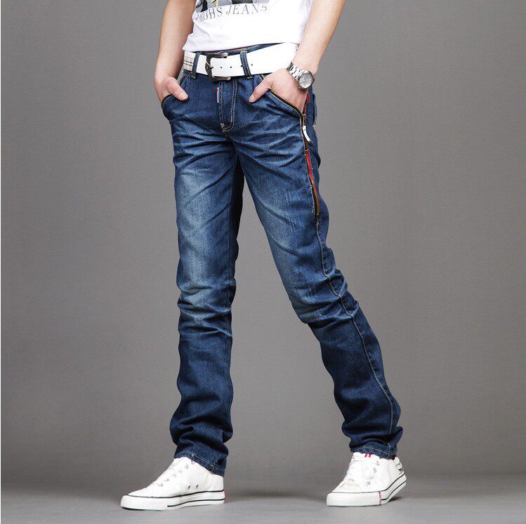 Jeans pour adolescent droite en vrac en coton pour été - Ref 1468832 Image 3