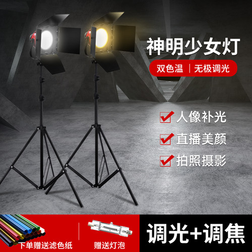 Selens暖光钨丝补光灯800W红头灯