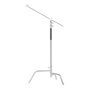 Selens/喜乐仕C型摄影魔术腿灯架不锈钢影视架斜臂架旗板支架闪光灯三角架可拆影室摄影灯脚架横杆臂灯架支架