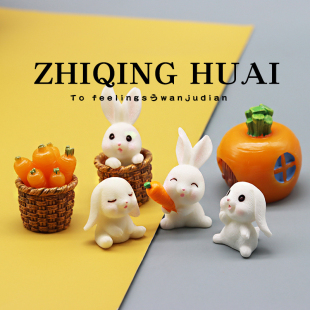 独立盲袋一套大眼萌兔可爱小兔子迷你动物Q版卡通公仔摆件玩具礼