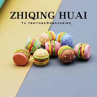 独立盲袋微缩迷你仿真小汉堡包食玩食物过家家玩具摆件树脂配件