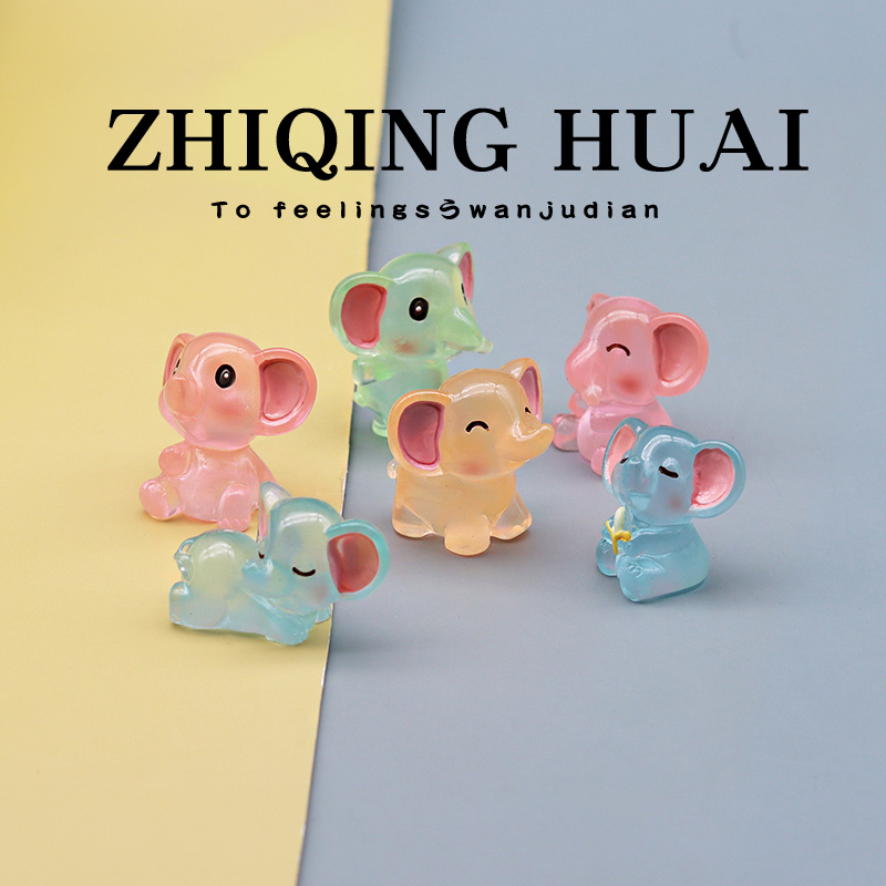独盲袋仿真小象动物模型夜光公仔