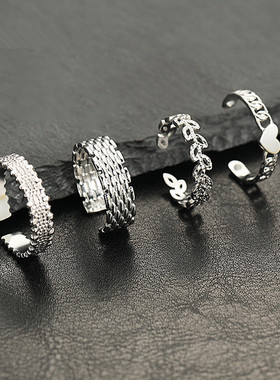 柳叶心形图案开口可调节钛钢