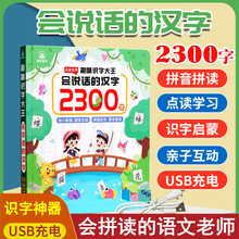 识字书幼儿识字2300字教材同步幼小衔接点读书会说话 早教有声书