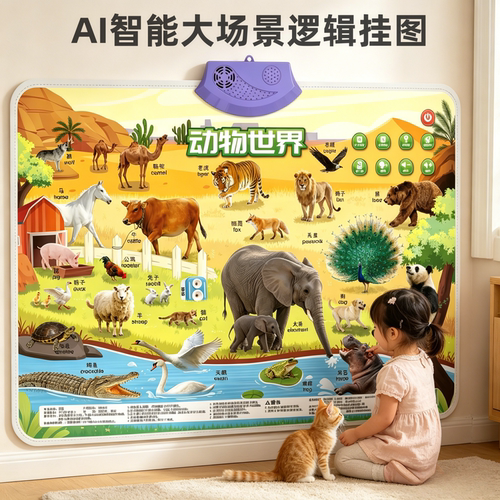 婴幼儿童早教AI智能逻辑认知挂图