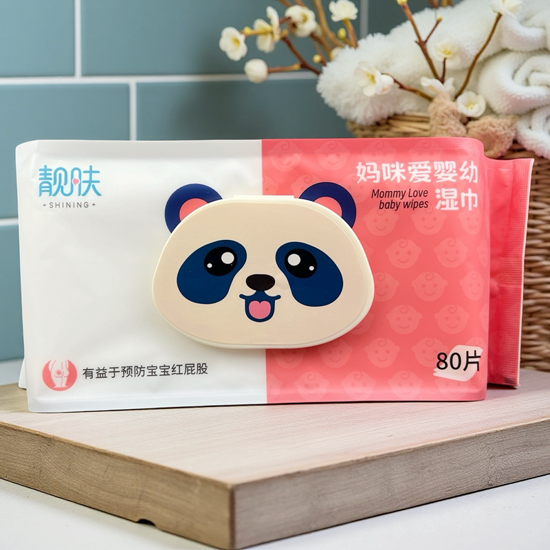 靓肤妈咪爱婴儿湿巾孕妇湿巾湿巾无纺布湿巾80片*5盒400抽包邮