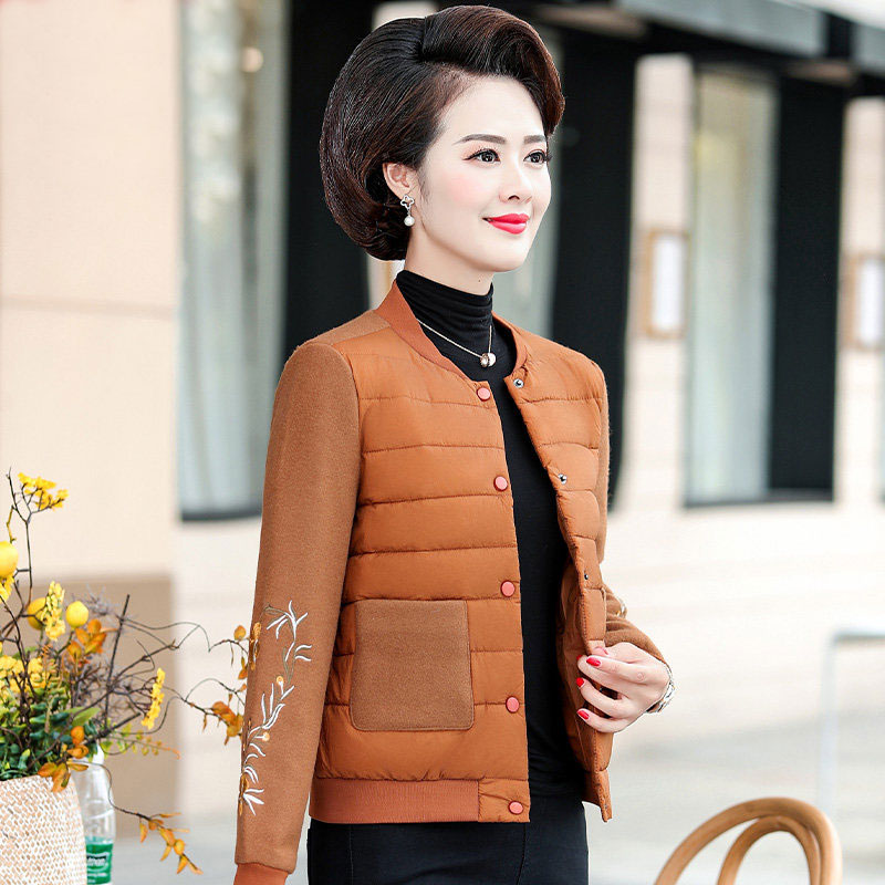 中老年女装冬装新款棉衣外套40-50岁中年妈妈装冬季短款夹克棉服