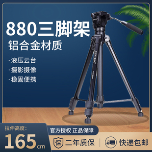 云腾880专业三脚架 液压阻尼云台套装 DV摄像机单反相机三角架