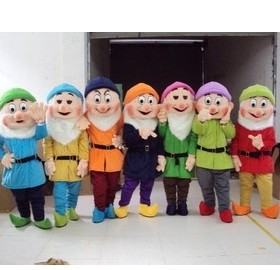 出租迪士尼卡通人偶服装行走人偶七个小矮人 白雪公主毒王后Cos