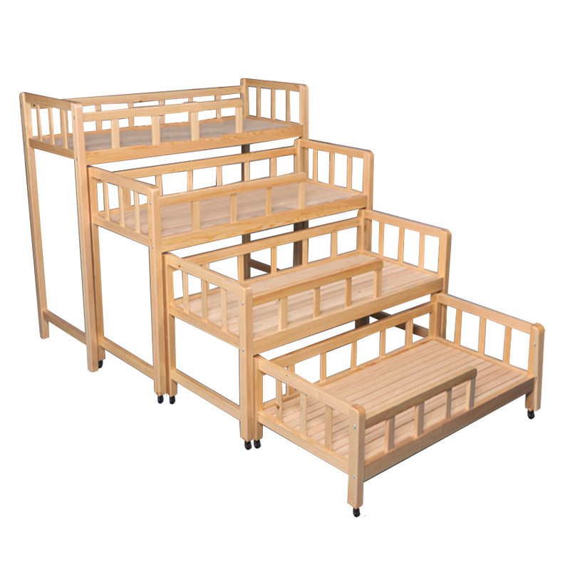 幼儿园实木多层推拉床儿童四层午睡抽屉床上下高低床省空间新品