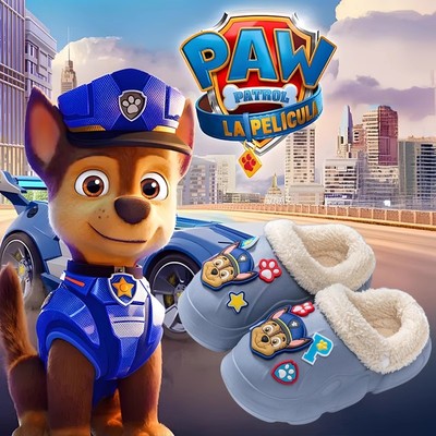 汪汪队儿童棉拖鞋2025新款秋冬季男童室内防滑防水女童小宝宝棉鞋