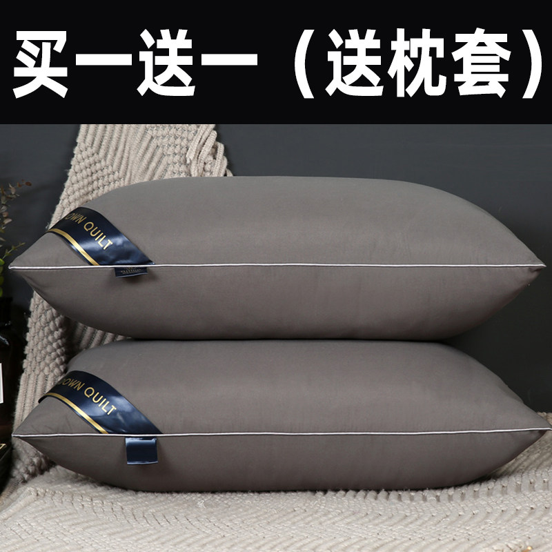 五星级酒店专用枕头芯护颈椎助睡眠套装家用一对枕头套和枕芯一套