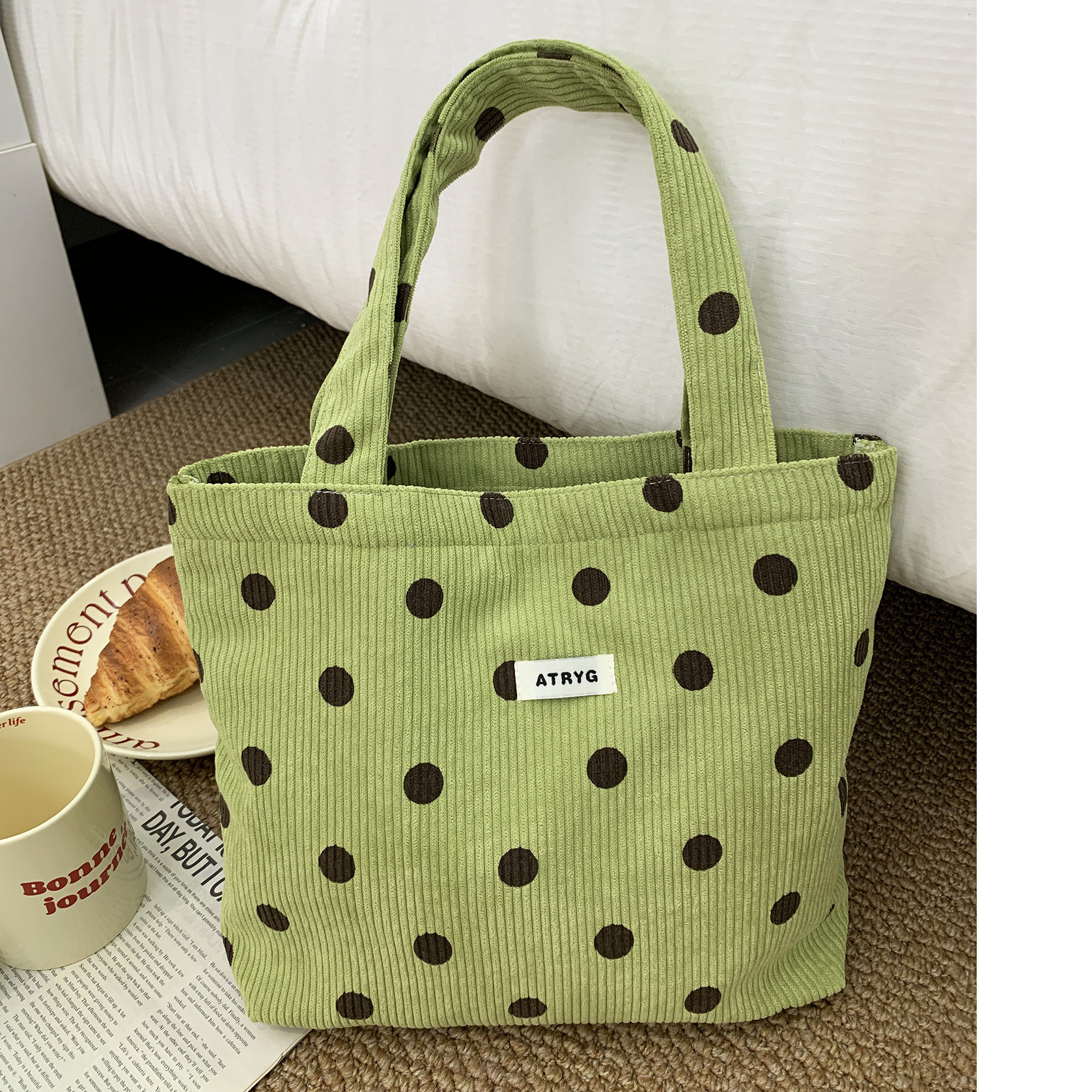 可爱简约灯芯绒小手提包便携便当袋上班通勤手拎包女零食小包包,箱包皮具/热销女包/男包,通用款女包,淘宝优惠券,粉丝福利购,淘宝优惠卷