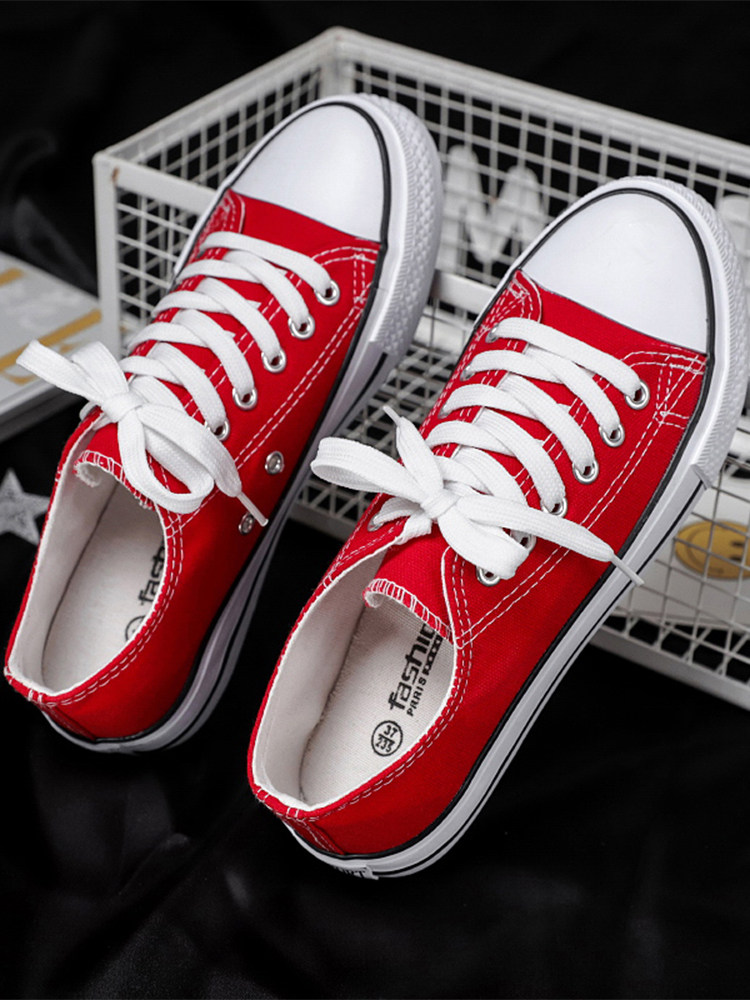 Summer high-top couple's canvas shoes for women, 2026 new low-top breathable men's casual student mid-top thick-soled cloth shoes