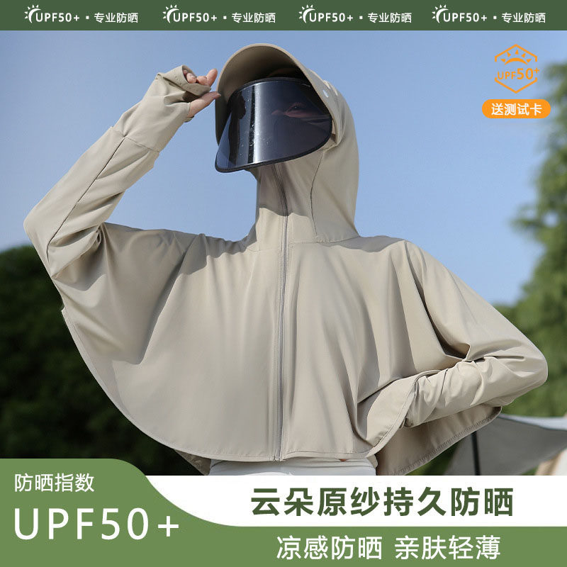 冰丝防晒衣女款夏季2026新款防紫外线宽松薄款防晒服短款罩衫外套图片