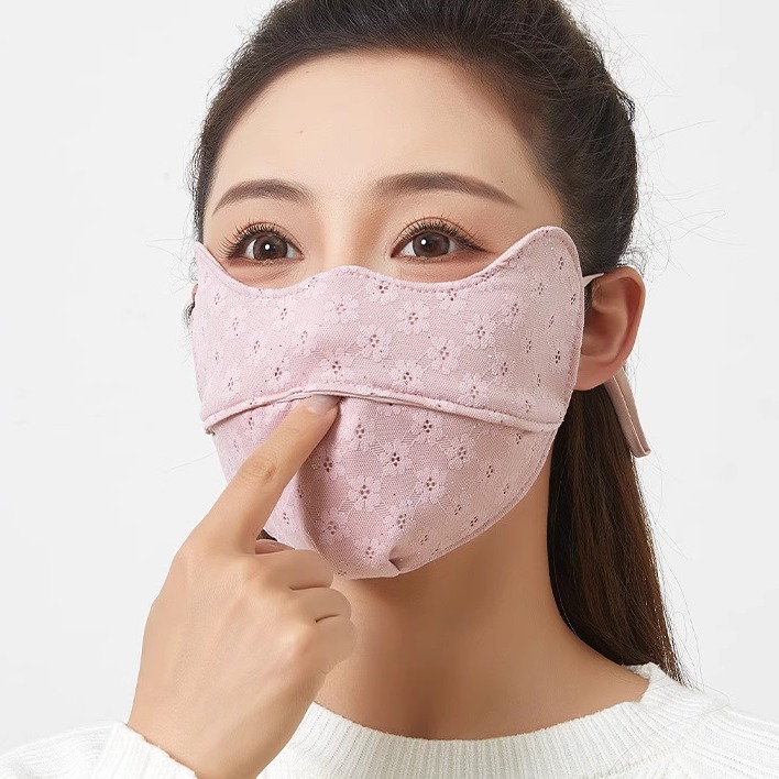 冬季新款保暖口罩女士加厚修容透气亲肤护眼角冬天骑行可水洗面罩