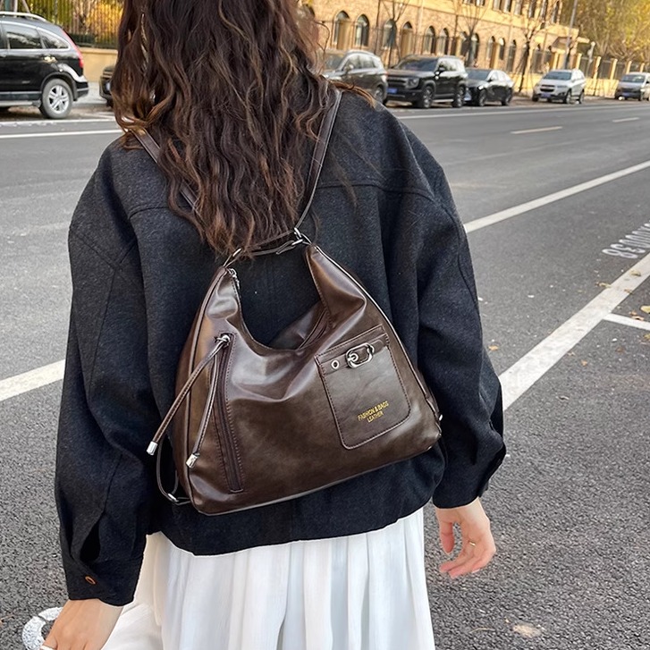 通勤托特包女款2025新款高级感双肩手提包包小众百搭大容量单肩包