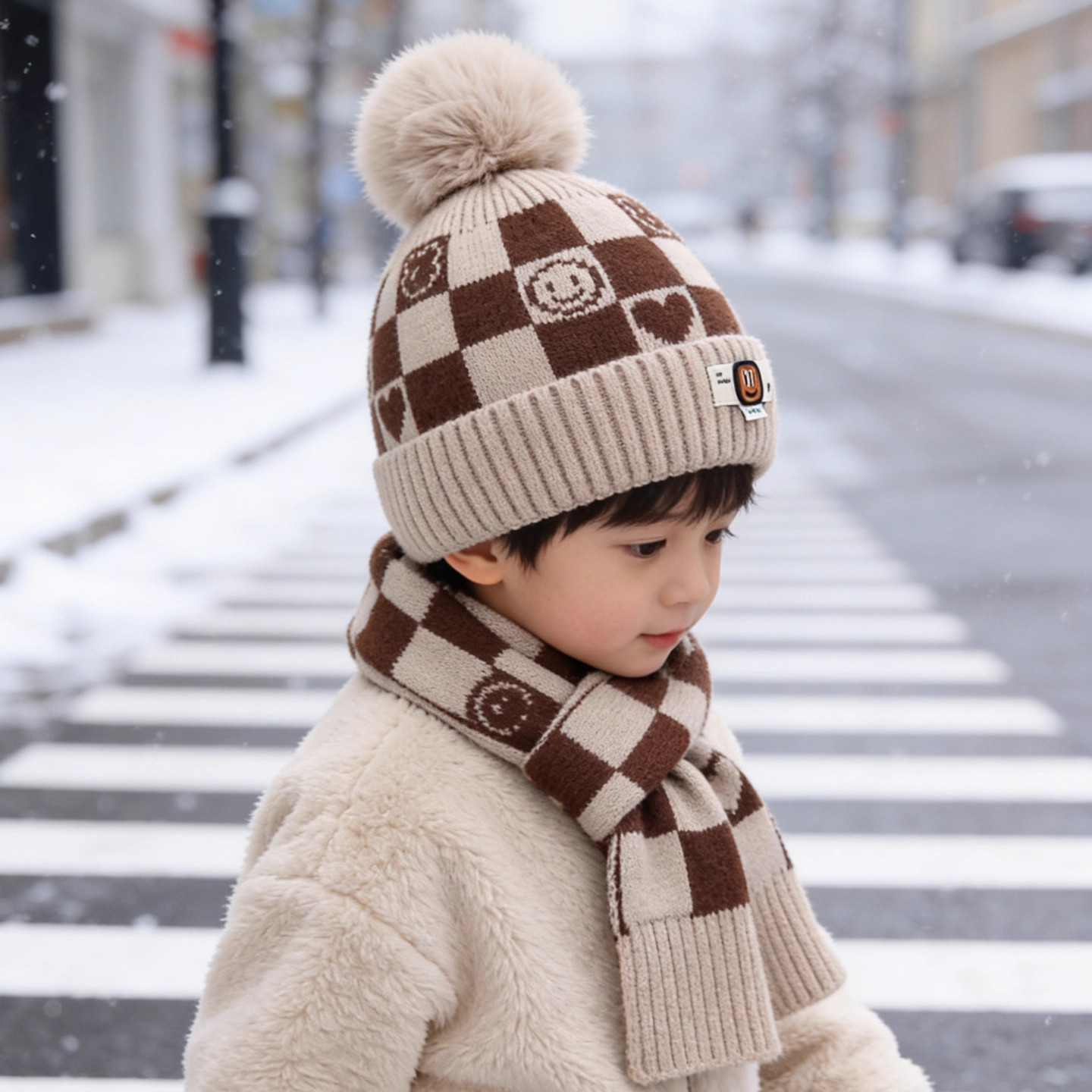 儿童帽子围巾套装秋冬季男童2026新款毛线帽宝宝女童男孩冬天围脖,服饰配件/皮带/帽子/围巾,二件套,淘宝优惠券,粉丝福利购,淘宝优惠卷